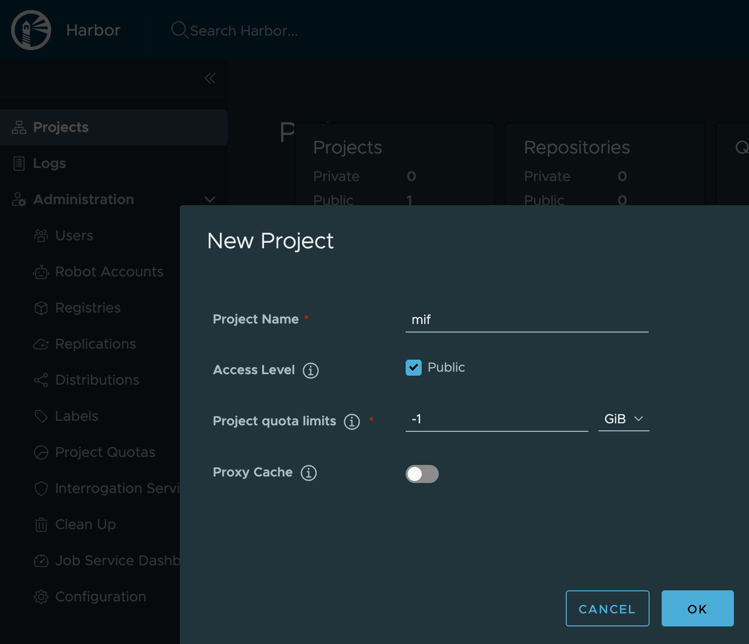 Create New Project